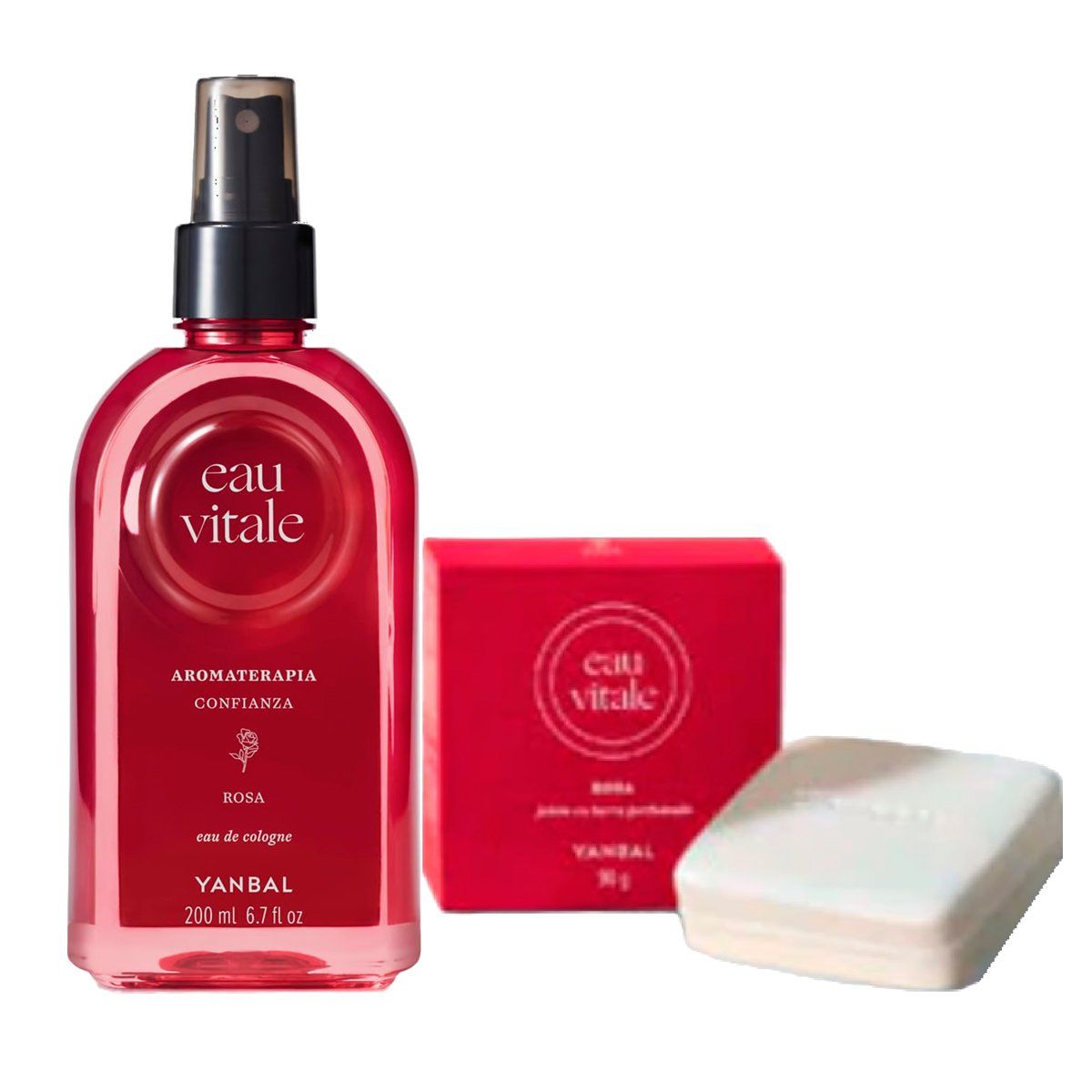 YANBAL - Eau Vitale Rosa Colonia Relajante con Jabon en Barra
