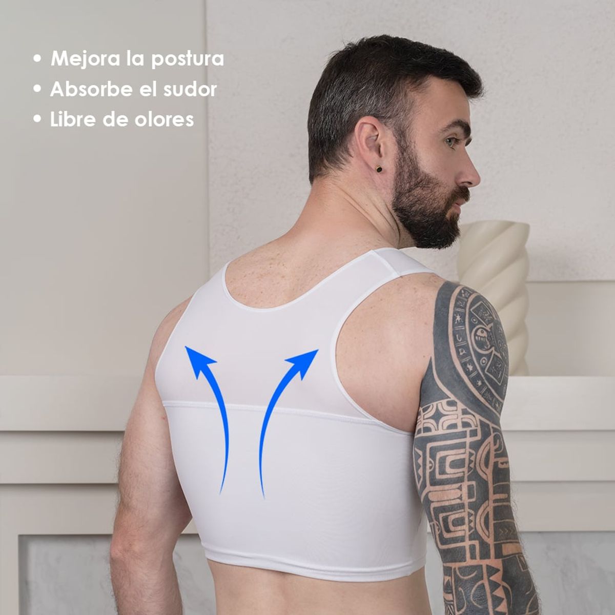 ONHUL - Faja para pecho o ginecomastia corrector de postura para hombre