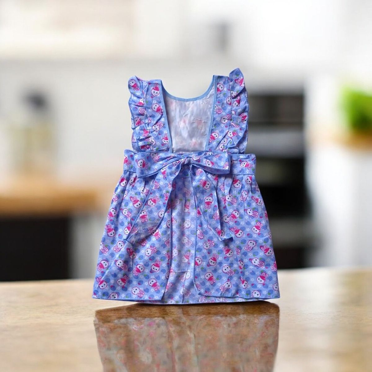 GENERICO - Mandil Escolar Infantil Kawaii Lila