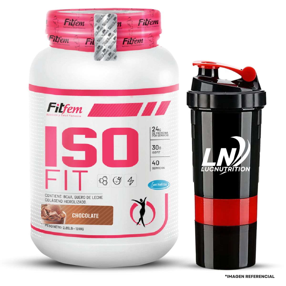 FITFEM - Proteína Iso Fit 1.1 KG Universe Nutrition Chocolate + SmartShaker