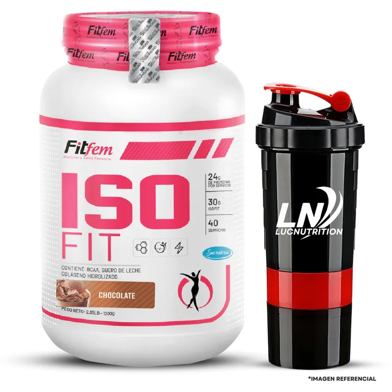 FITFEM - Proteína Iso Fit 1.1 KG Universe Nutrition Chocolate + SmartShaker