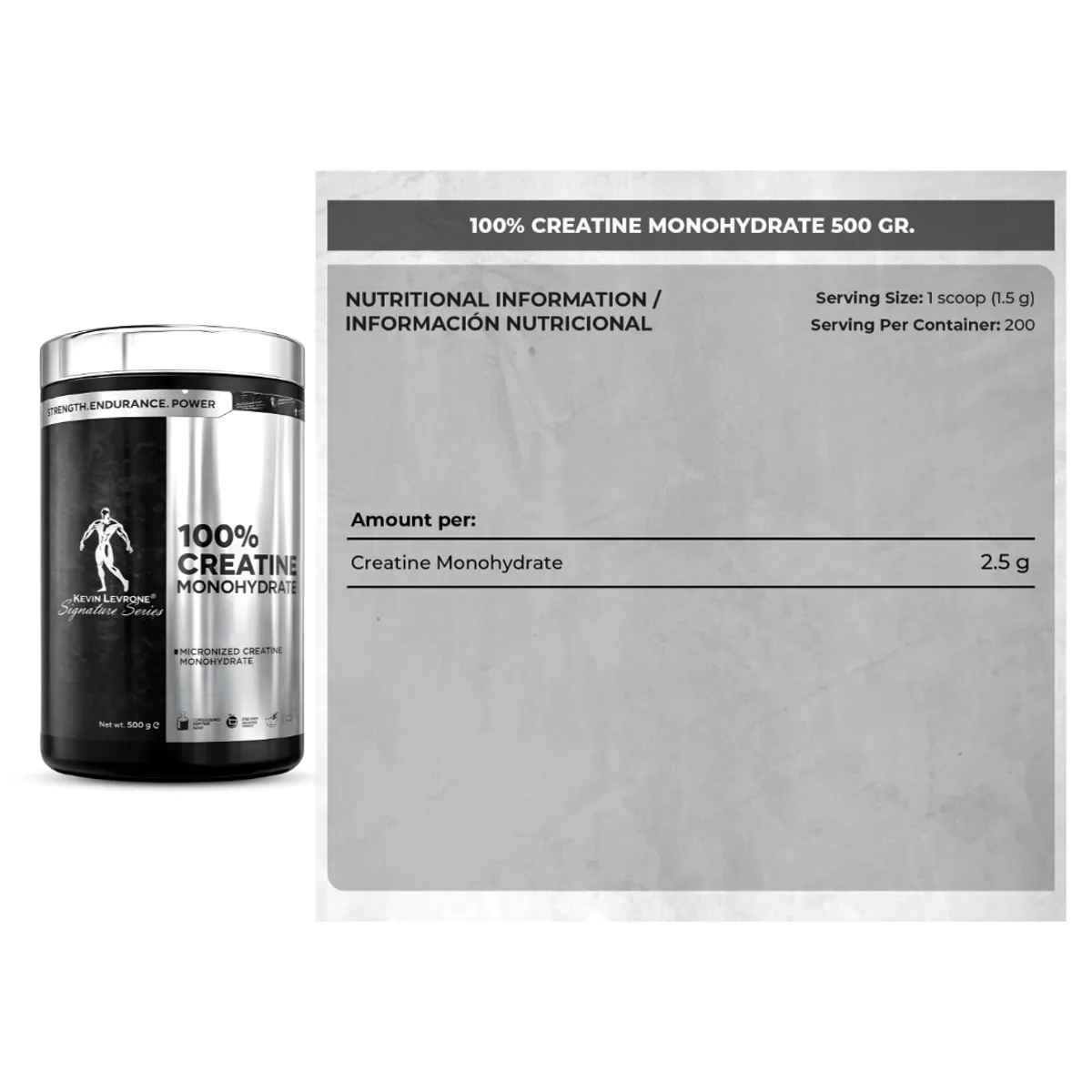 Kevin Levrone - Creatina Kevin Levrone 500 G - Creatina Monohidratada y Micronizada