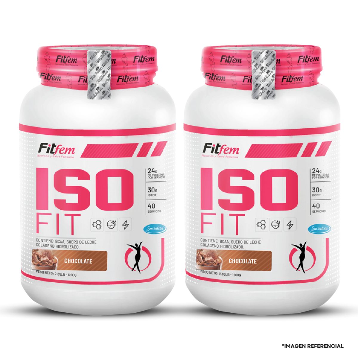 FITFEM - 2 Proteína Iso Fit 1.1 KG Universe Nutrition Chocolate