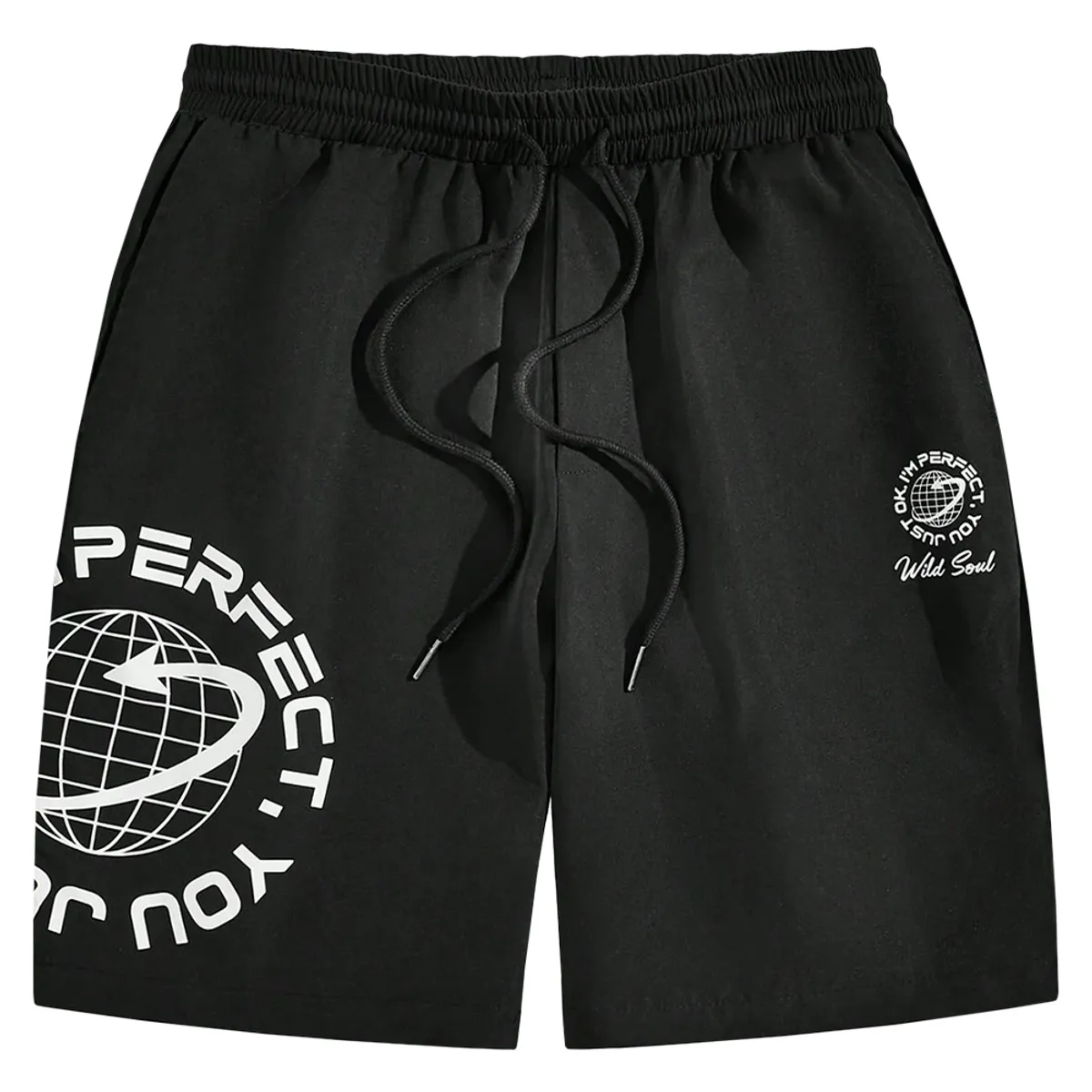 YANSUS - Short Hombre Yansus Negro Algodón Estampado Perfect