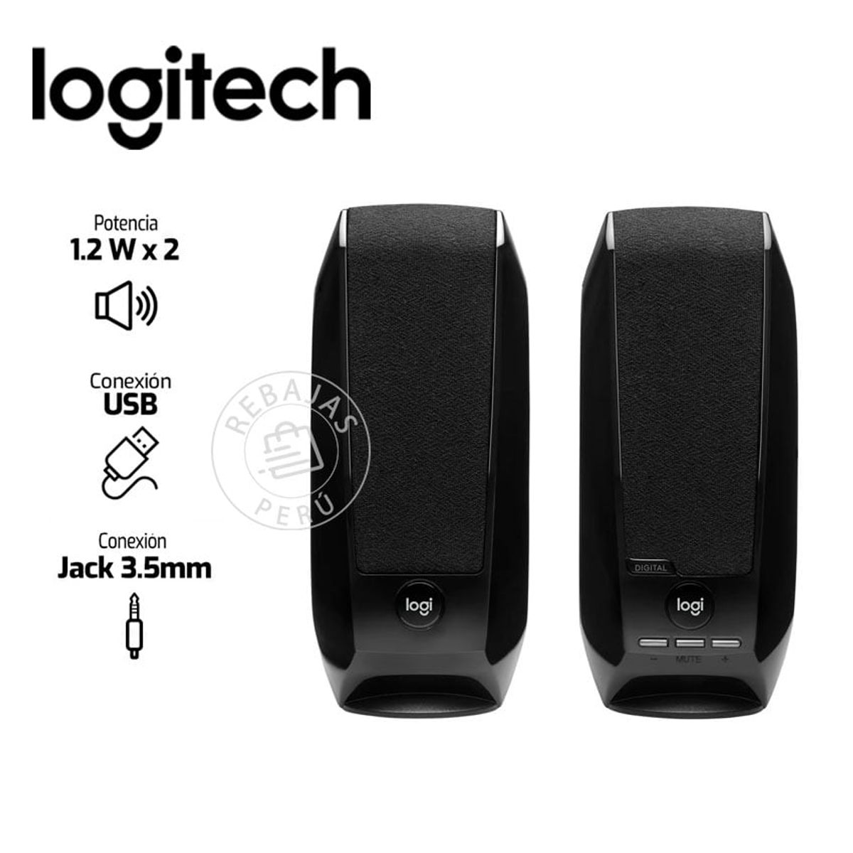 LOGITECH - Logitech S-150  Altavoces USB Estéreo Compactos con Control de Volumen