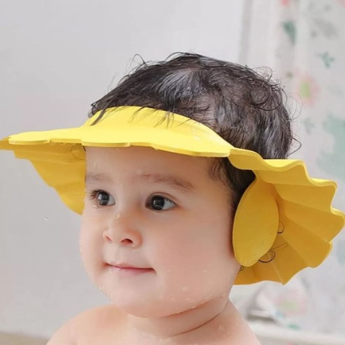 GENERICO - Gorro de baño para bebés Con Protector De Orejas Amarillo