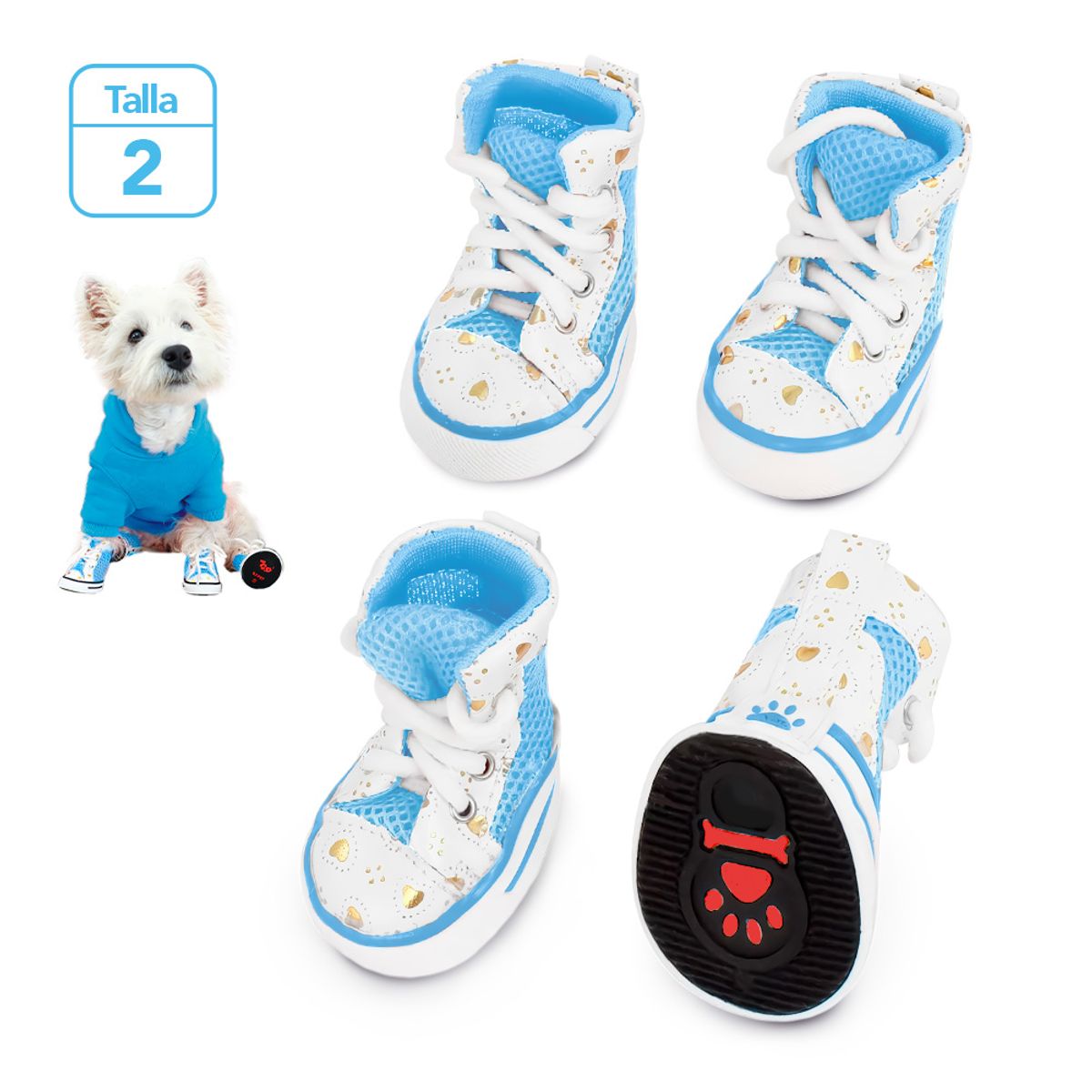 KELLER - Zapatos para Perros Mascotas Antideslizante CL Talla 2 JJ3