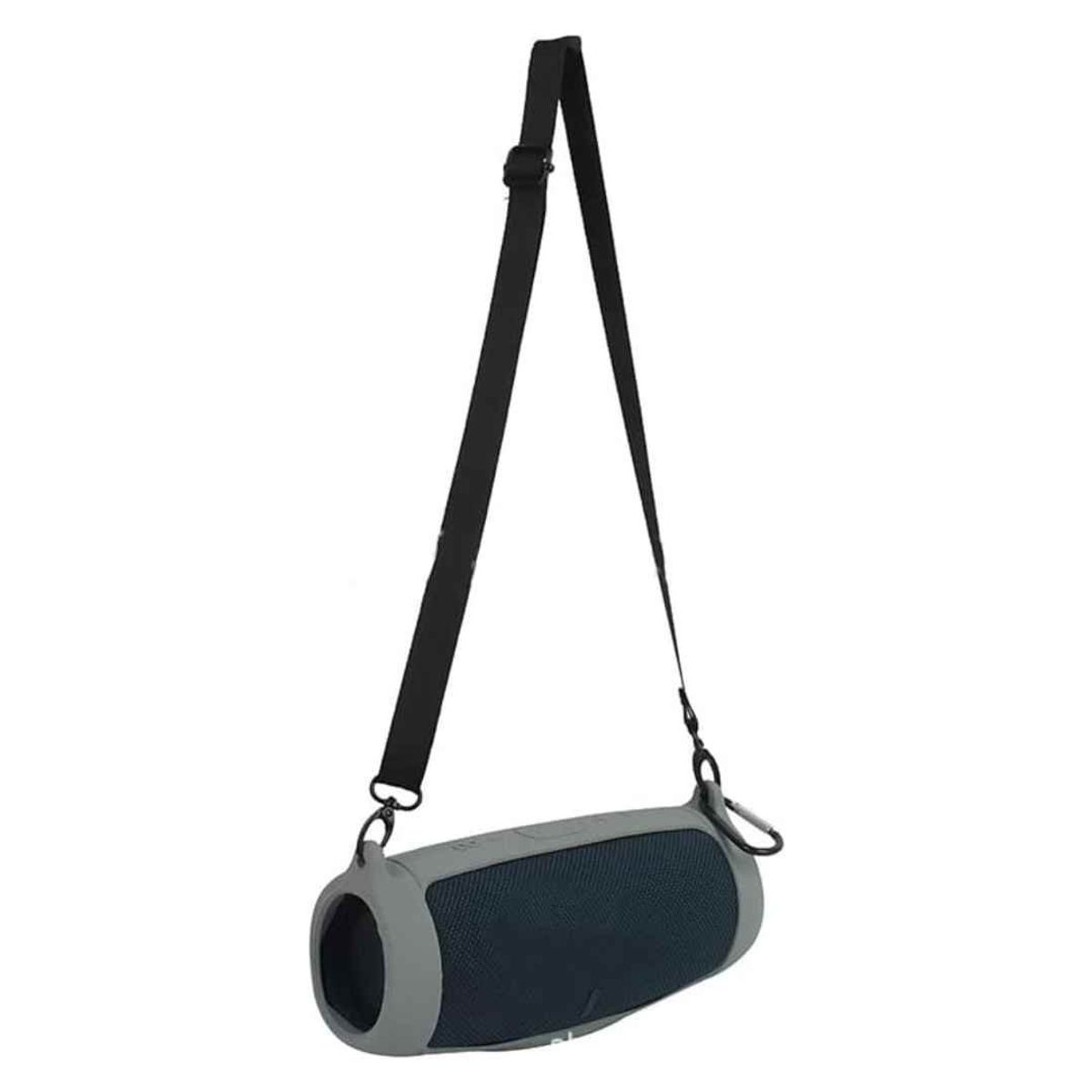 GENERICO - PROTECTOR FUNDA CASE DE SILICONA GRIS PARA JBL CHARGE 5