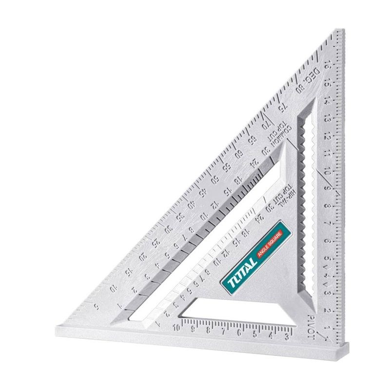 TOTAL TOOLS - ESCUADRA TALÓN RÁPIDA CARPINTERO 18CM TOTAL MEDICIÓN - TMT61212