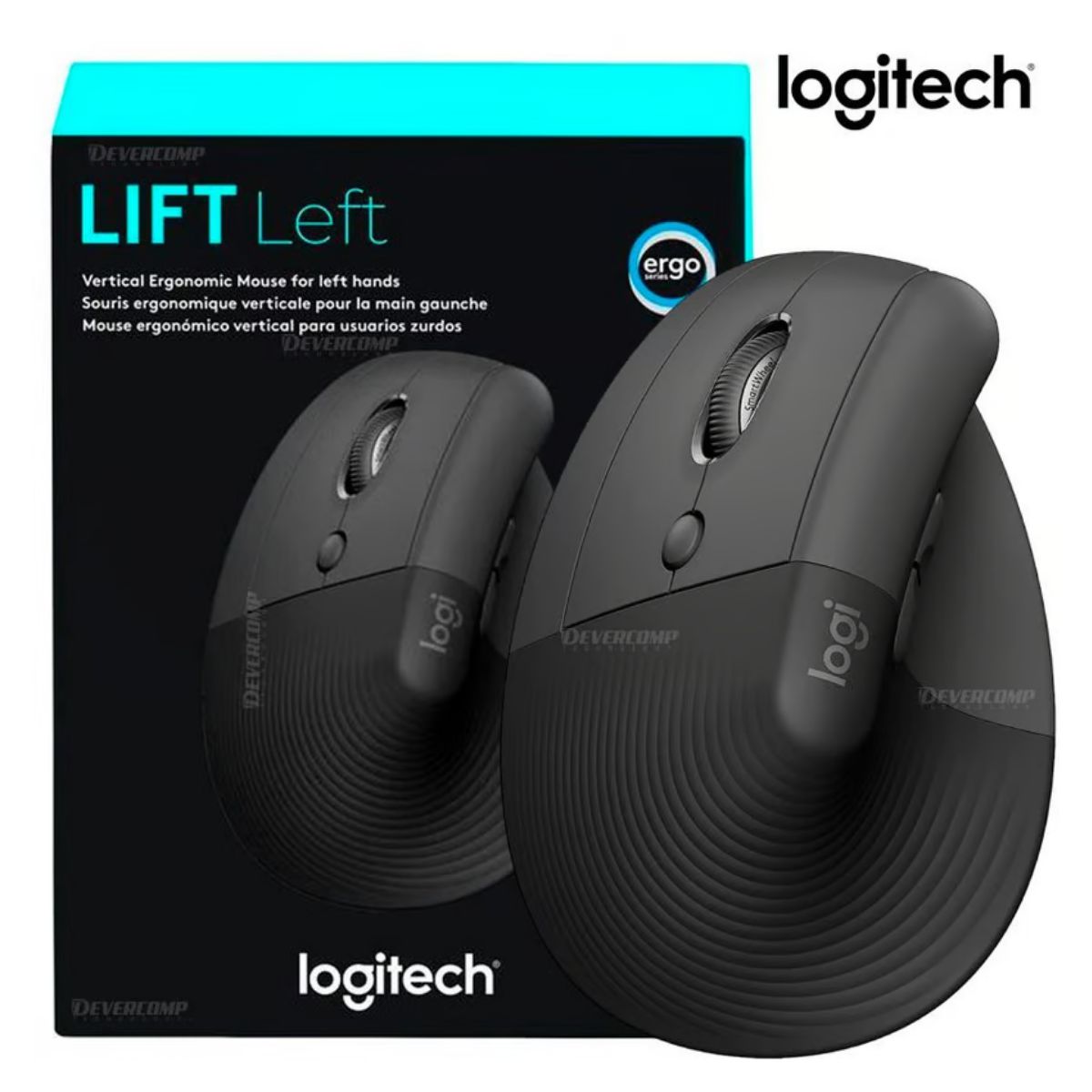 LOGITECH - MOUSE LOGITECH LIFT VERTICAL ZURDO WIRELESSBT BLACK