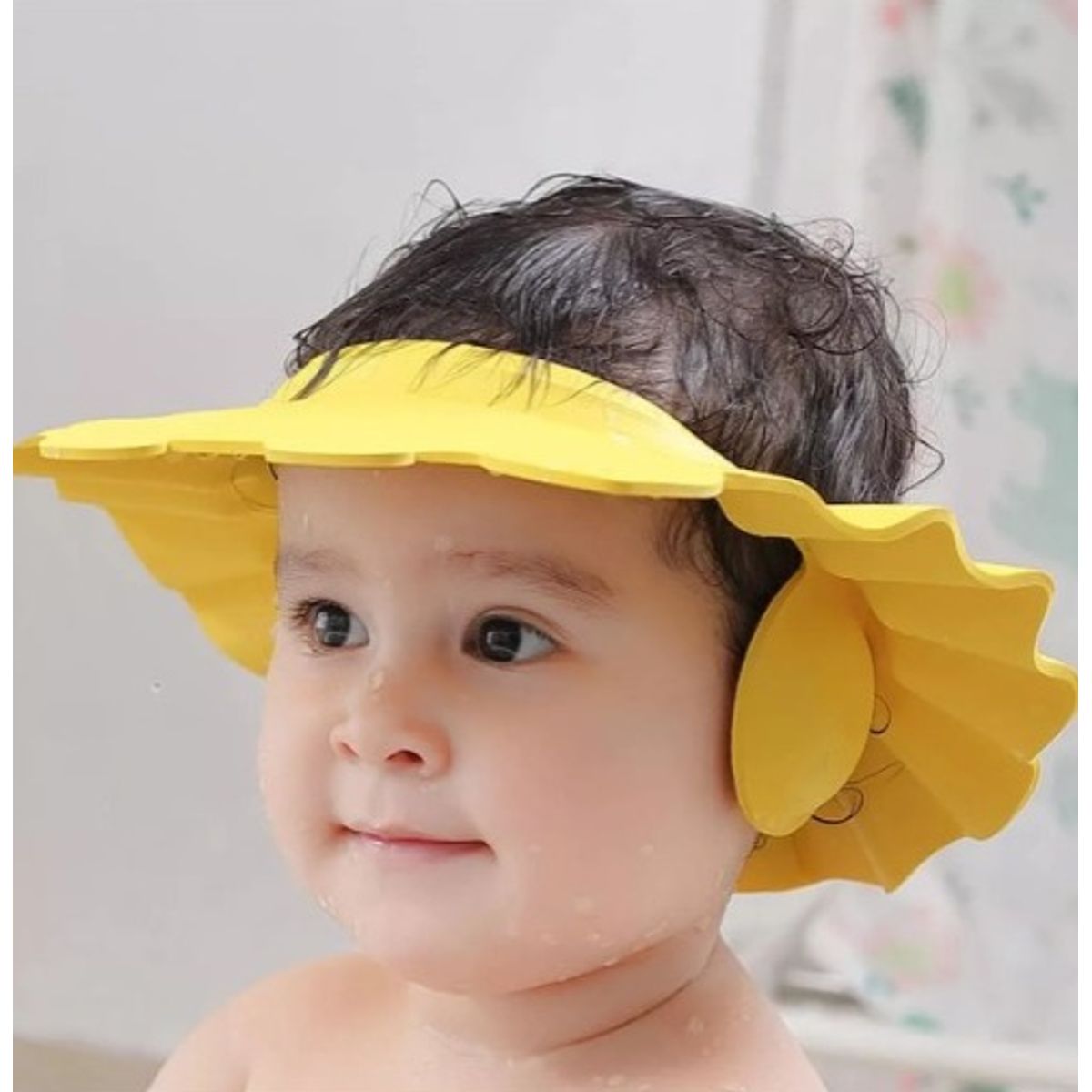 GENERICO - Gorro de baño para bebés Con Protector De Orejas Amarillo