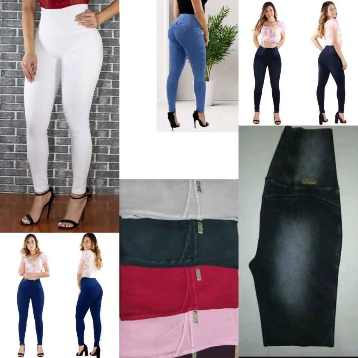 GENERICO - Jeans Pantalón Fresh Terry  Mujer Fajero Reductor AZUL