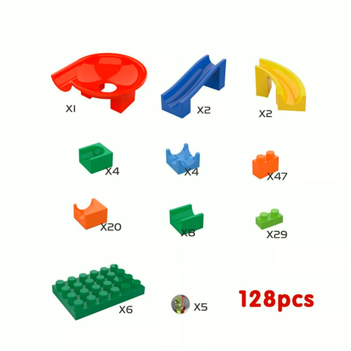 GENERICO - Juego Bloque de Construcción TRACK MAZE 128 PCS