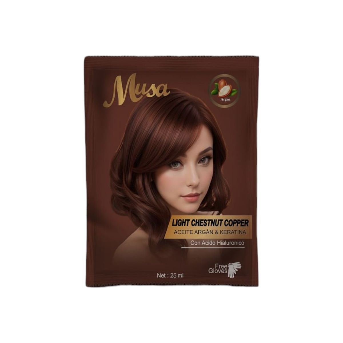GENERICO - Shampoo Tinte Cabello Castaño Claro Musa Brown Hair