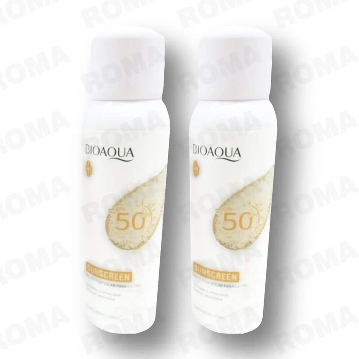 BIOAQUA - PACK 2 PROTECTOR SOLAR DE ARROZ EN SPRAY SPF50 BIOAQUA 300ML