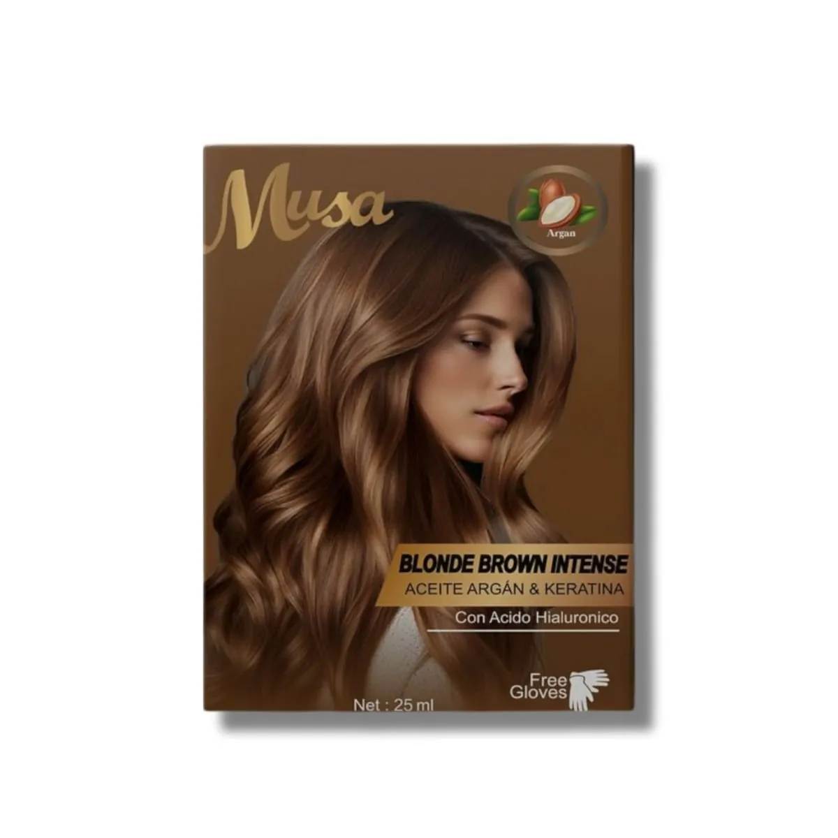 GENERICO - Shampoo Tinte Cabello Marrón Claro Intenso Musa Brown Hair