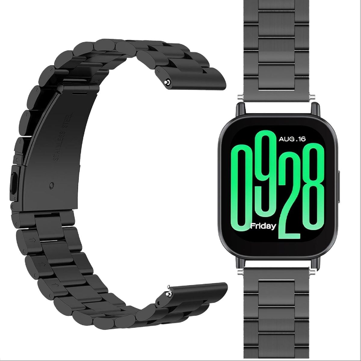 GENERICO - Correa Eslabon Para Redmi Watch 5 Active - Negro