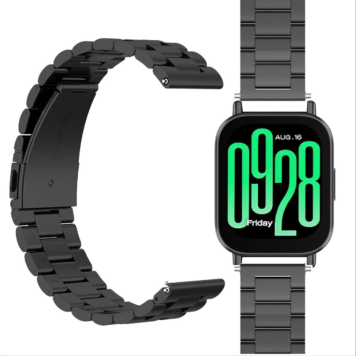 GENERICO - Correa Eslabon Para Redmi Watch 5 Lite - Negro
