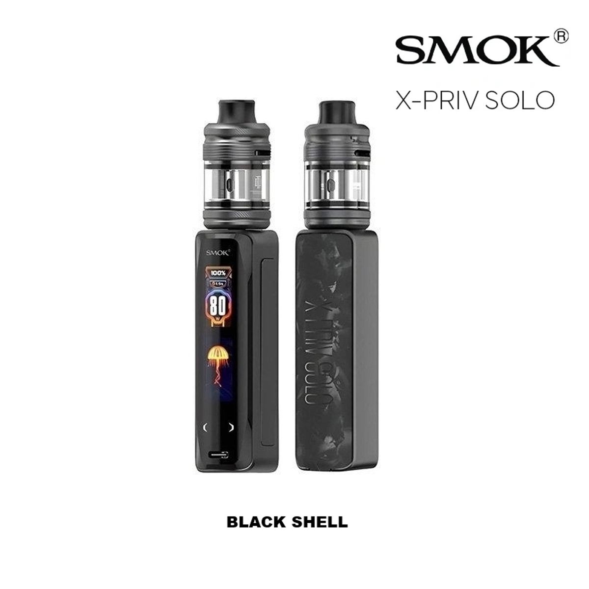 SMOK - SMOK X-PRIV SOLO Kit 80W, 3,5 ml - Diseño: BLACK SHELL