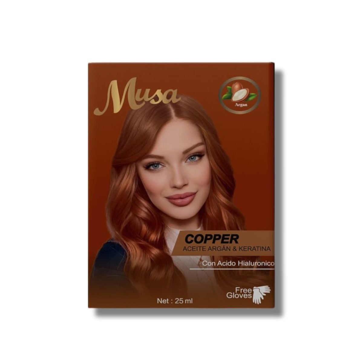 GENERICO - Shampoo Tinte Cabello Cobrizo Musa Brown Hair