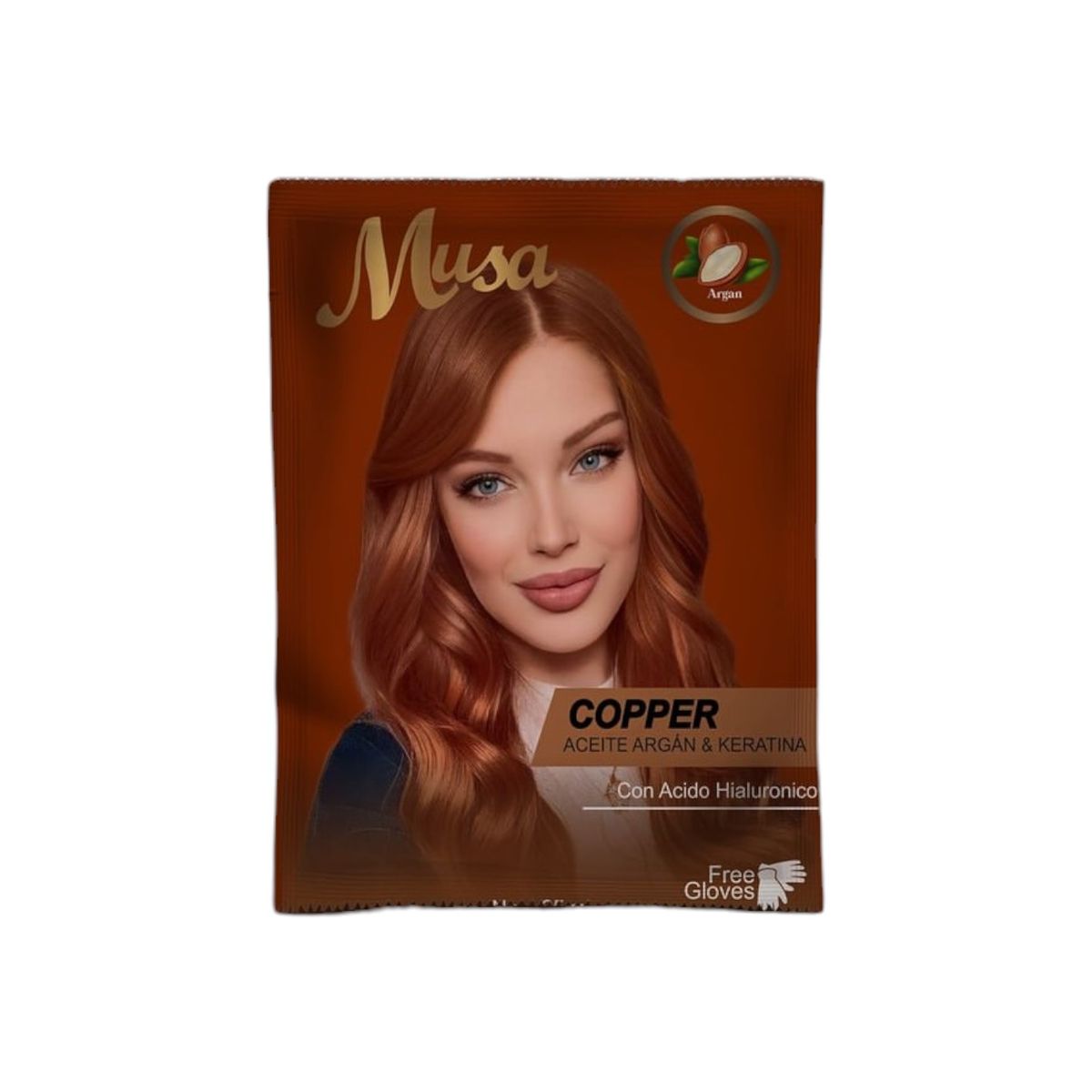 GENERICO - Shampoo Tinte Cabello Cobrizo Musa Brown Hair