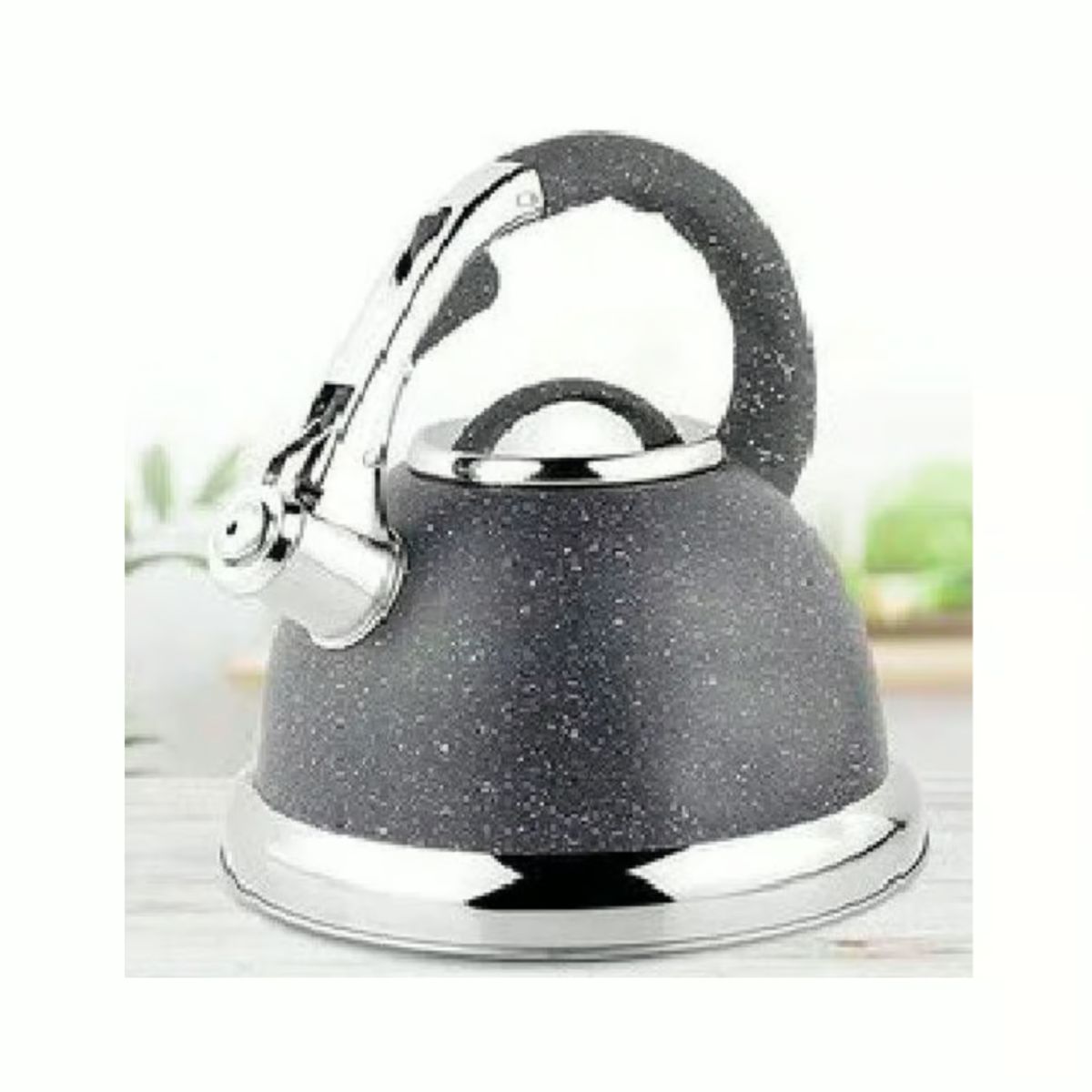 GENERICO - Tetera Silbadora Acero Inoxidable 3.5 lt Negro