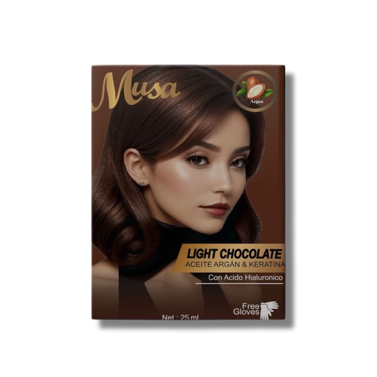 GENERICO - Shampoo Tinte Cabello Chocolate Claro Musa Brown Hair