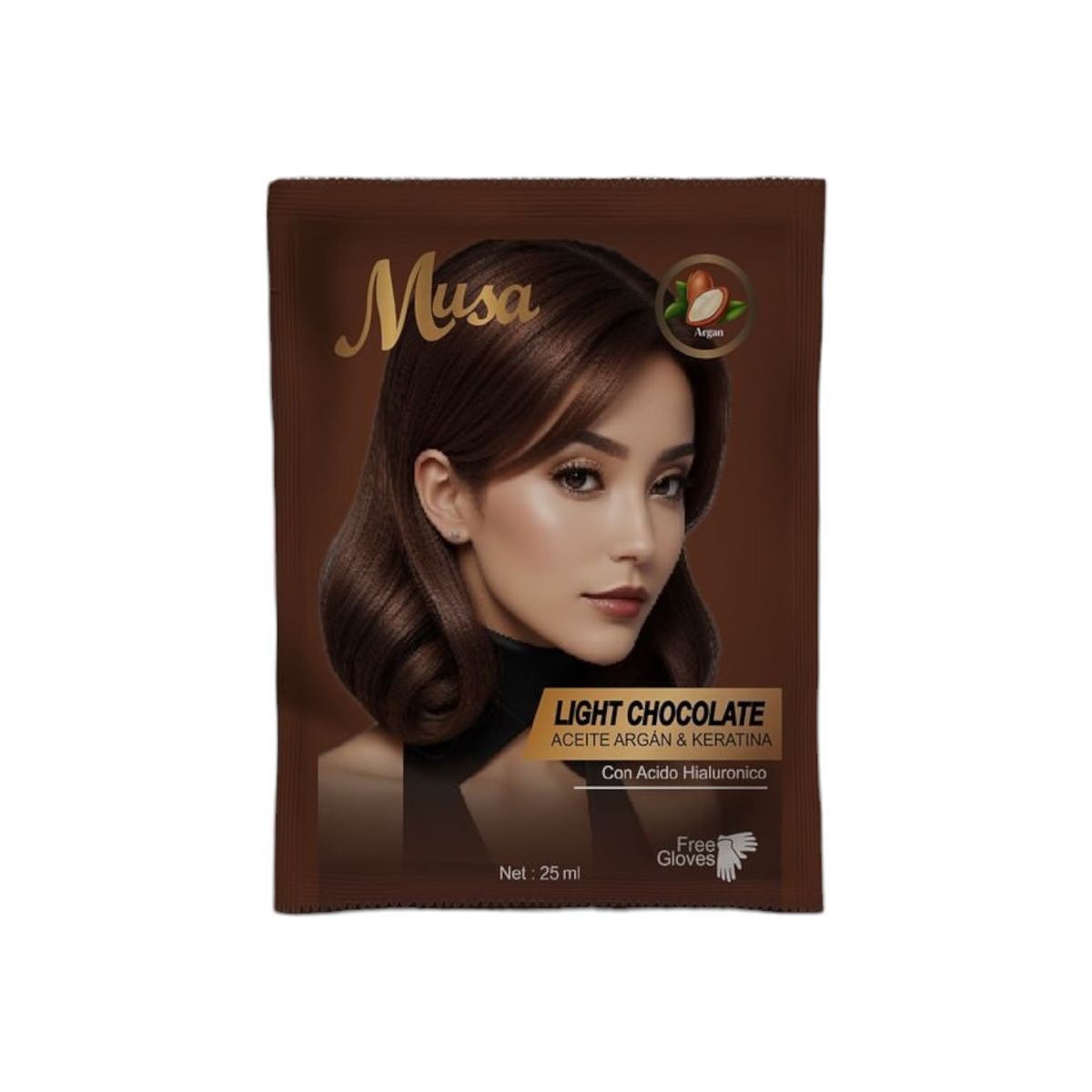 GENERICO - Shampoo Tinte Cabello Chocolate Claro Musa Brown Hair