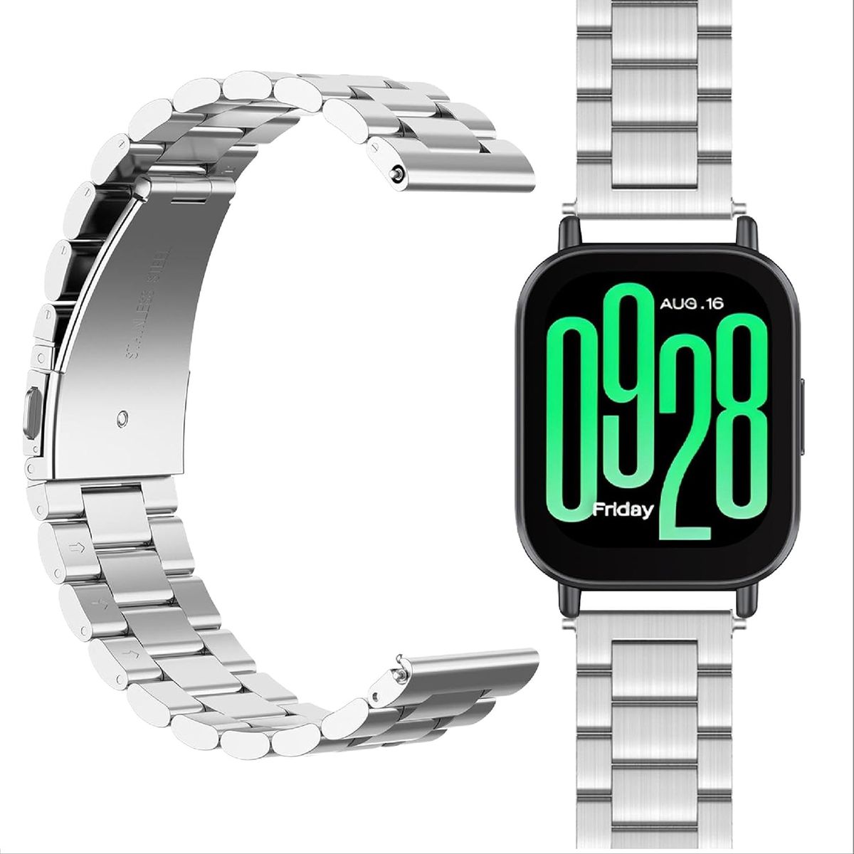 GENERICO - Correa Eslabon Para Redmi Watch 5 Active - Silver