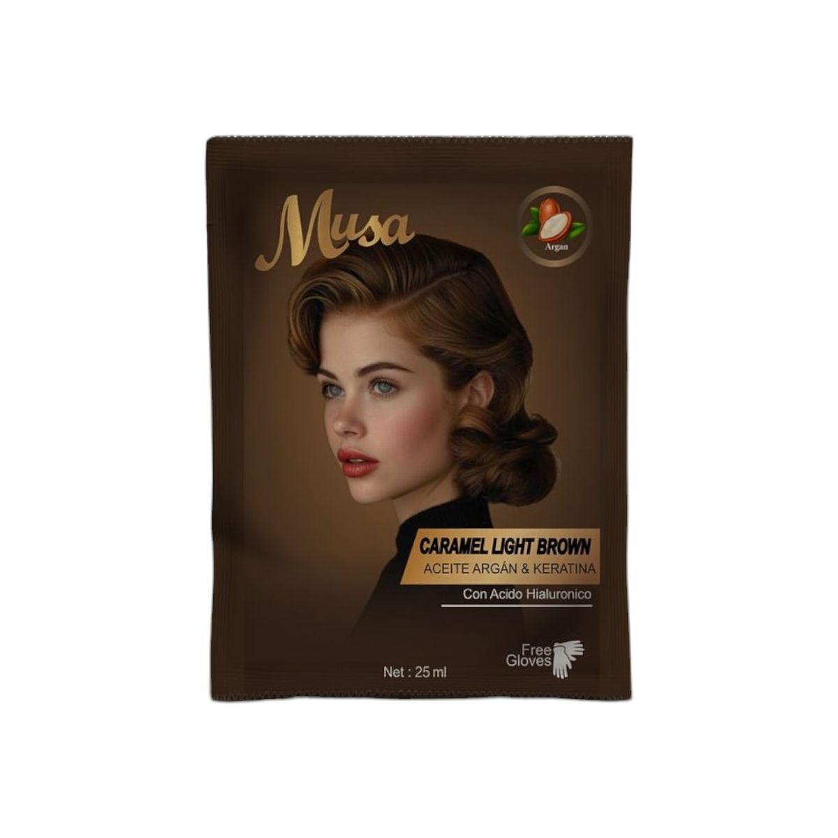 GENERICO - Shampoo Tinte Cabello Caramelo Musa Brown Hair