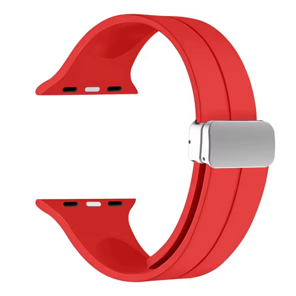 GENERICO - CORREA DE SILICONA PARA WATCH 44-45-46 y 49 mm ROJO