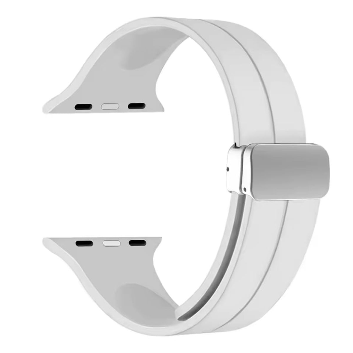 GENERICO - CORREA DE SILICONA PARA WATCH 44-45-46 y 49 mm BLANCO