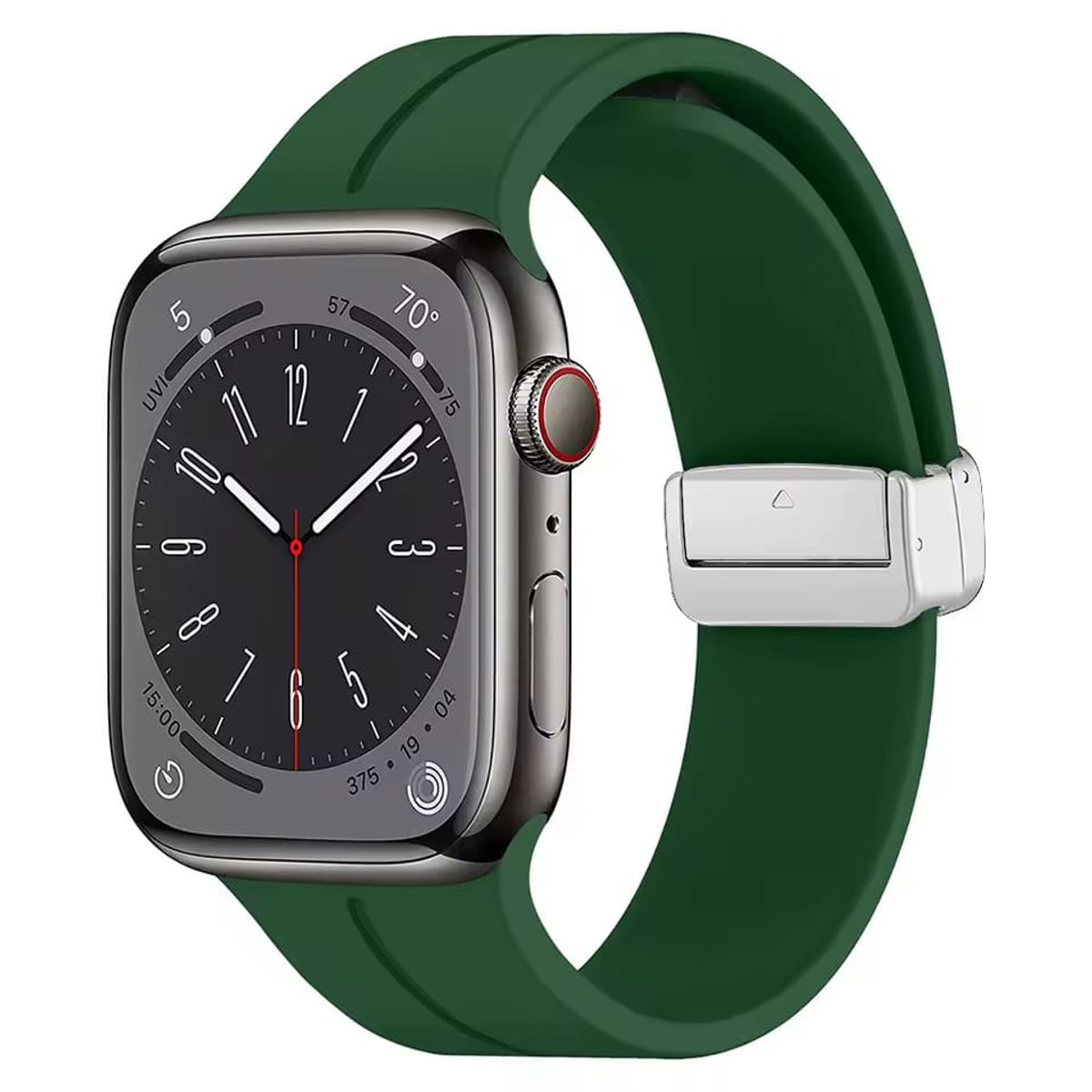 GENERICO - CORREA DE SILICONA PARA WATCH 44-45-46 y 49 mm VERDE
