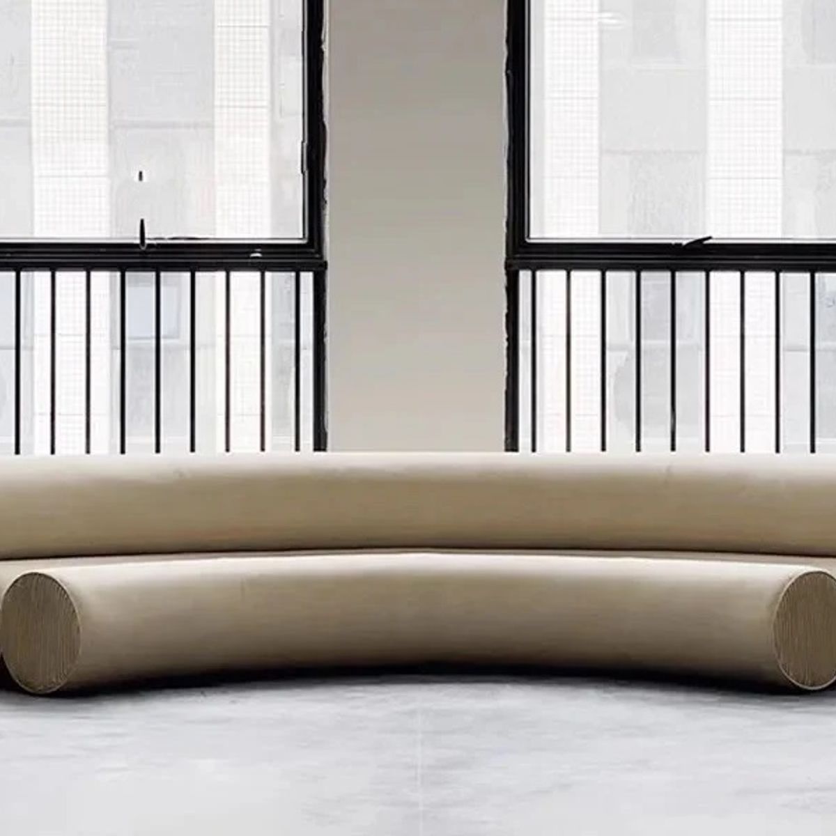 GENERICO - Sofá Martix Curvo Media Luna - Beige Claro