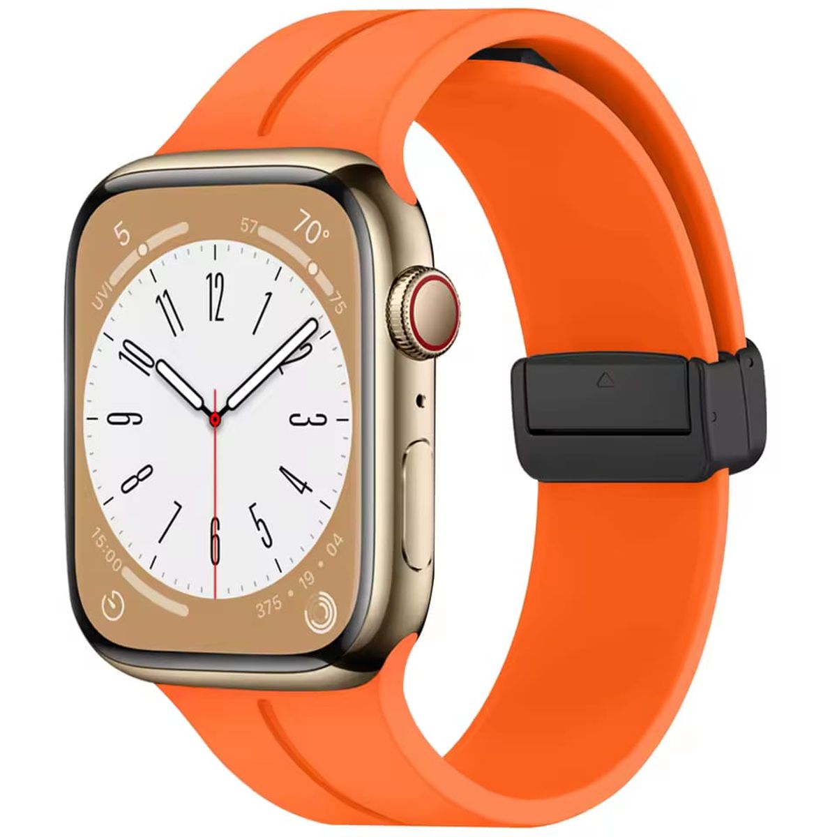 GENERICO - CORREA DE SILICONA PARA WATCH 44-45-46 y 49 mm NARANJA