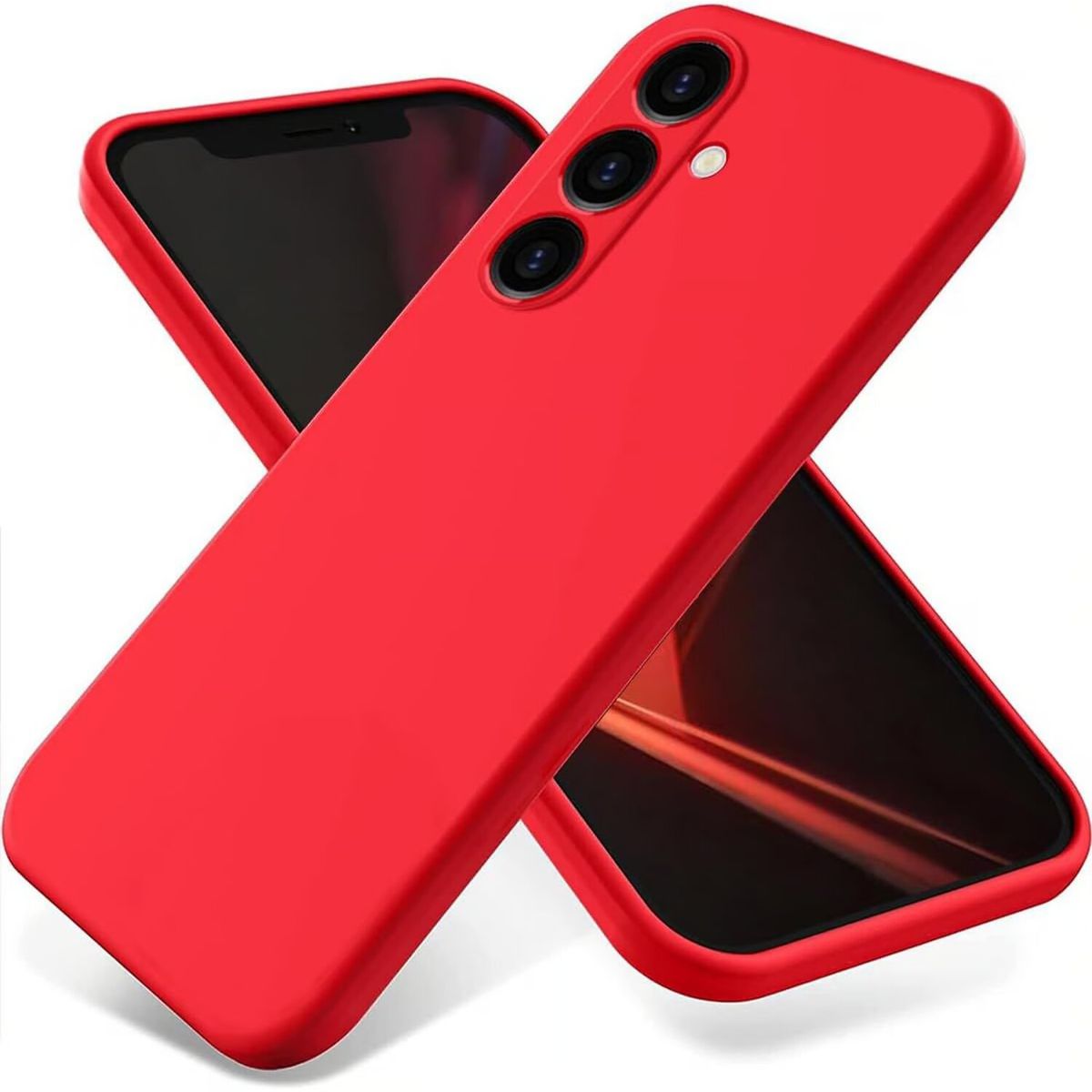 GENERICO - Case Silicona para Samsung S25  - Rojo