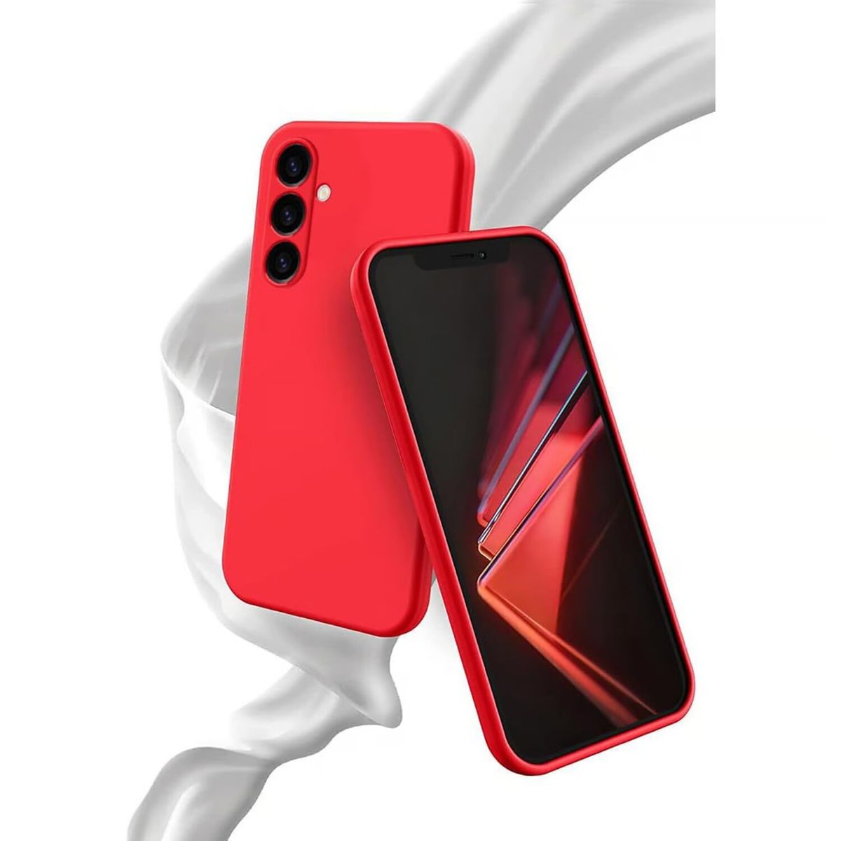 GENERICO - Case Silicona para Samsung S25  - Rojo