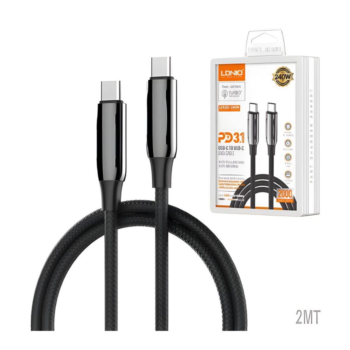 LDNIO - Cable Carga Rápida USB-C 240w 2 metros Ldnio LC922C