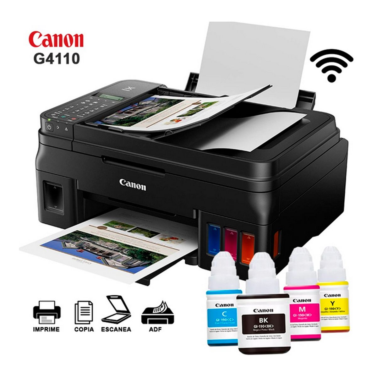 CANON - Impresora Multifuncional Canon Pixma G4110 Wifi Inalambrico ADF