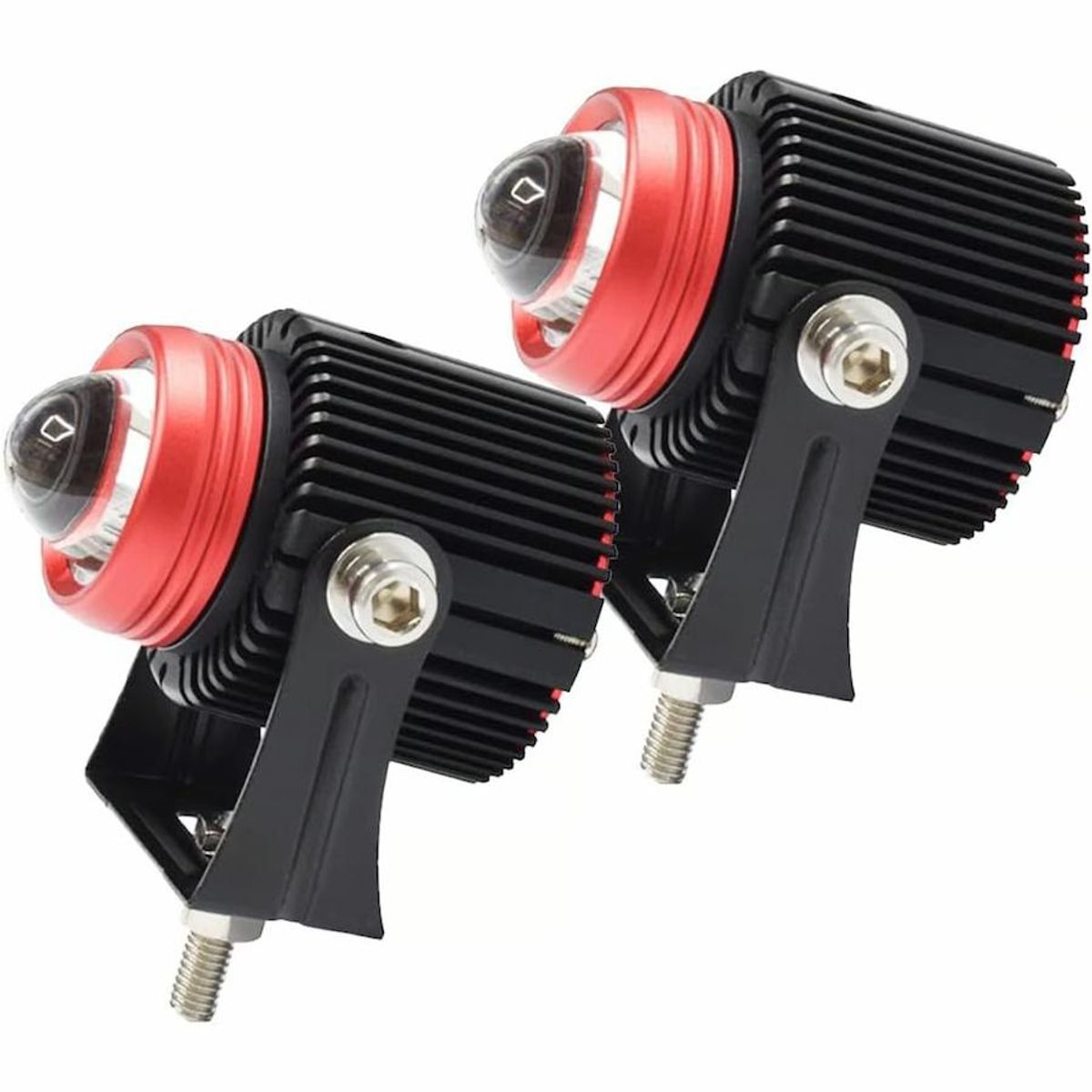 GENERICO - LUCES EXPLORADORAS DUAL PARA MOTO NEBLINEROS ROJO