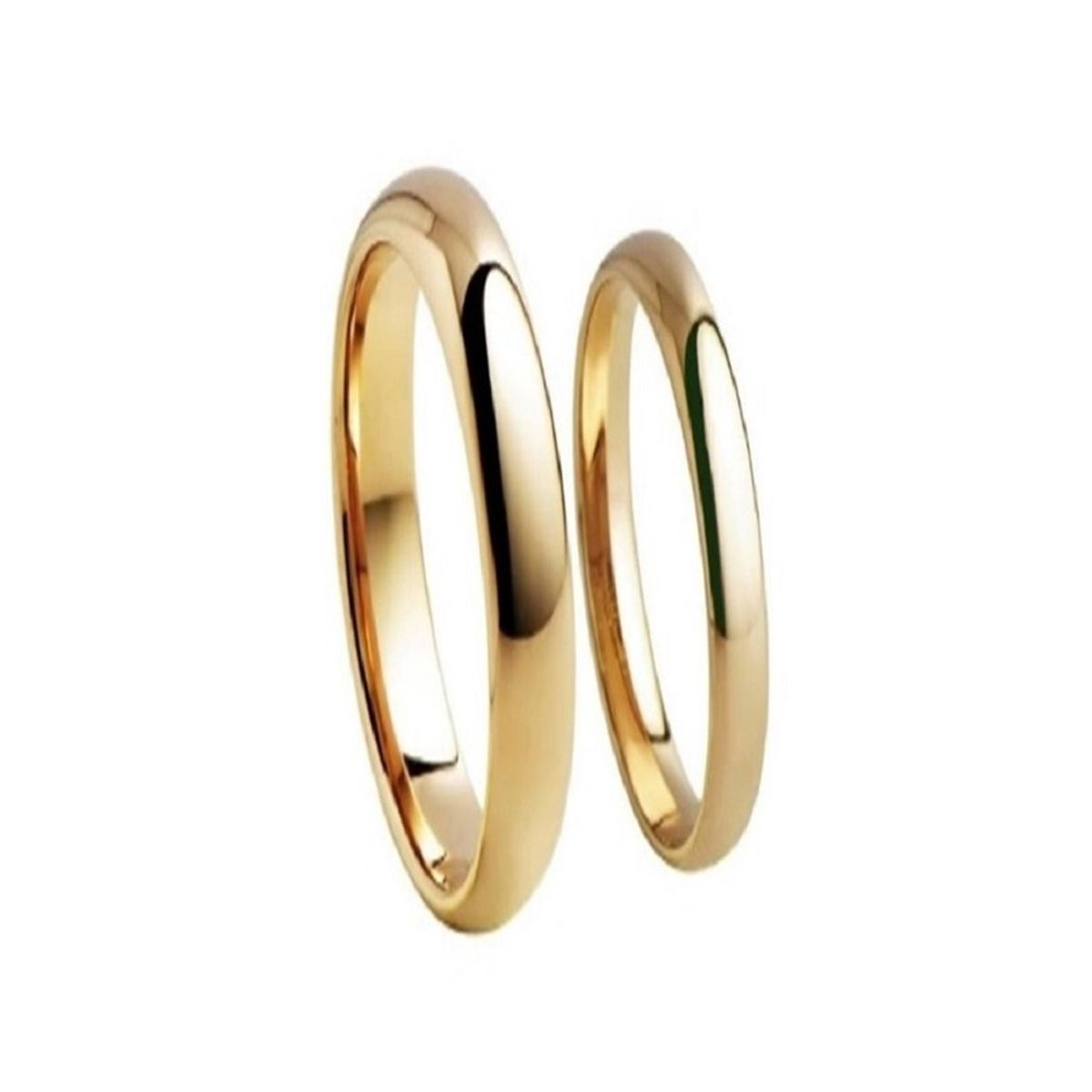 GENIEKA - Anillos de Matrimonio Alianzas Delgados Bañado18K San Valentin Genieka