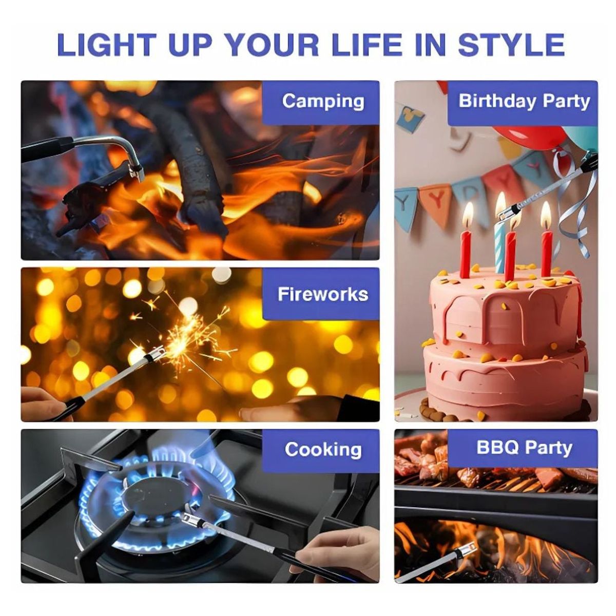 GENERICO - Encendedor Eléctrico Recargable 360 Flexible Premium