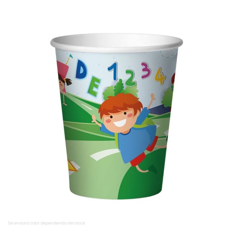 POLINPLAST - Vaso Liso Polin Inmold 10 oz Diseños Variados Color