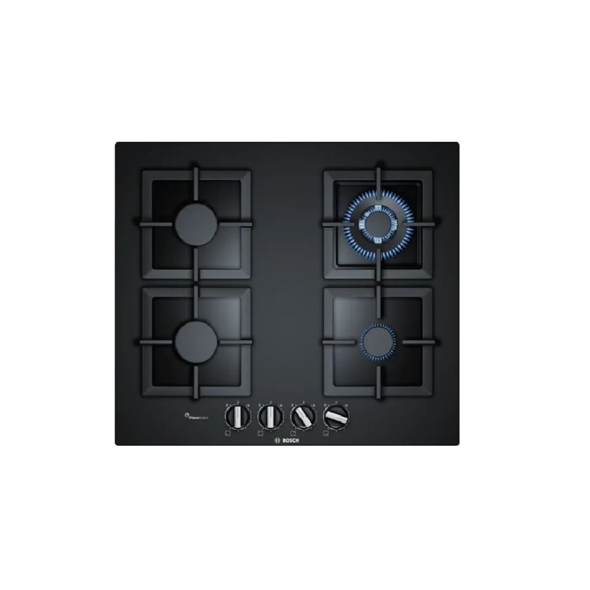 BOSCH - Cocina Bosch PPH6A6B20 Empotrable a Gas 60 cm Vidrio Templado Negro