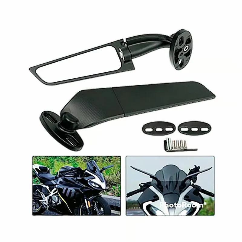 ESPEJO TIPO ALERON PARA MOTO DEPORTIVAS SIN LUCES GENERICO