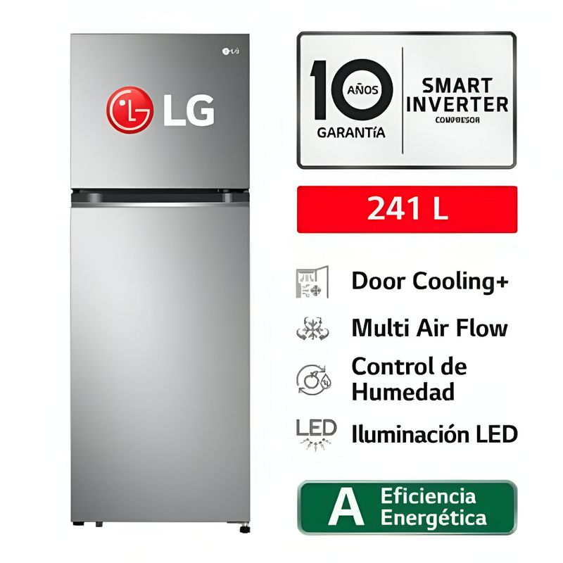 LG - REFRIGERADORA LG GT24BPP 241 L PLATEADA