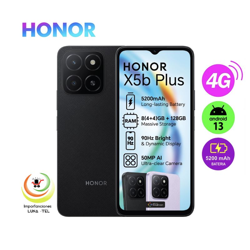 HONOR - CELULAR HONOR X5B PLUS 256GB4RAM COLOR NEGRO
