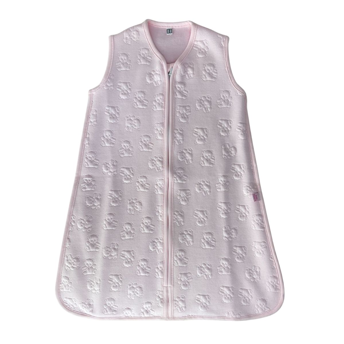 GENERICO - SACO DORMIR BOLSA VERANO REDONDA ALGODON JACQUARD ROSADO