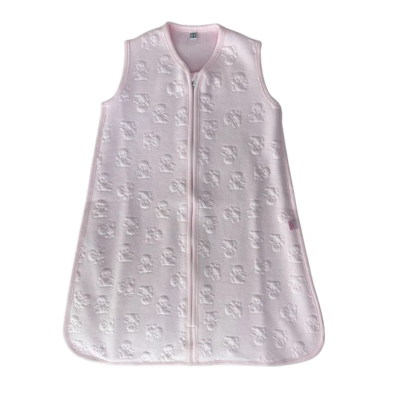 GENERICO - SACO DORMIR BOLSA VERANO REDONDA ALGODON JACQUARD ROSADO