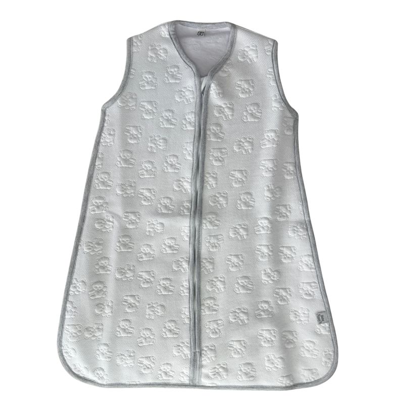 GENERICO - SACO DORMIR BOLSA VERANO REDONDA ALGODON JACQUARD BLANCO